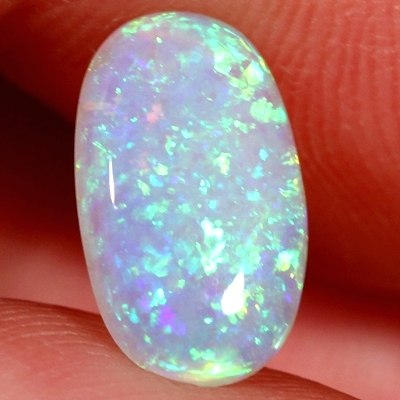 SOLID CRYSTAL OPAL Sparkles of green and a touch of orange 